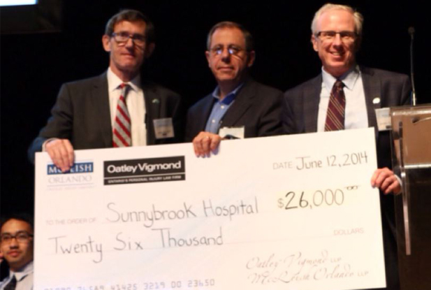 Oatley Vigmond and McLeish Orlando donate $26,000 to Sunnybrook Hospital