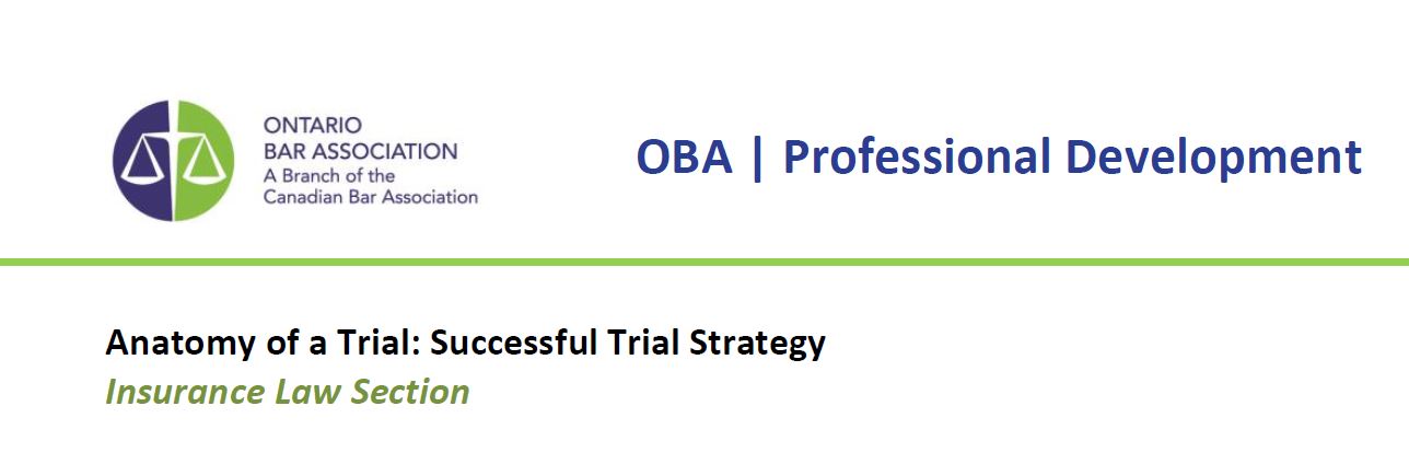 Anatomy of a Trial: Successful Trial Strategy (New Date!)