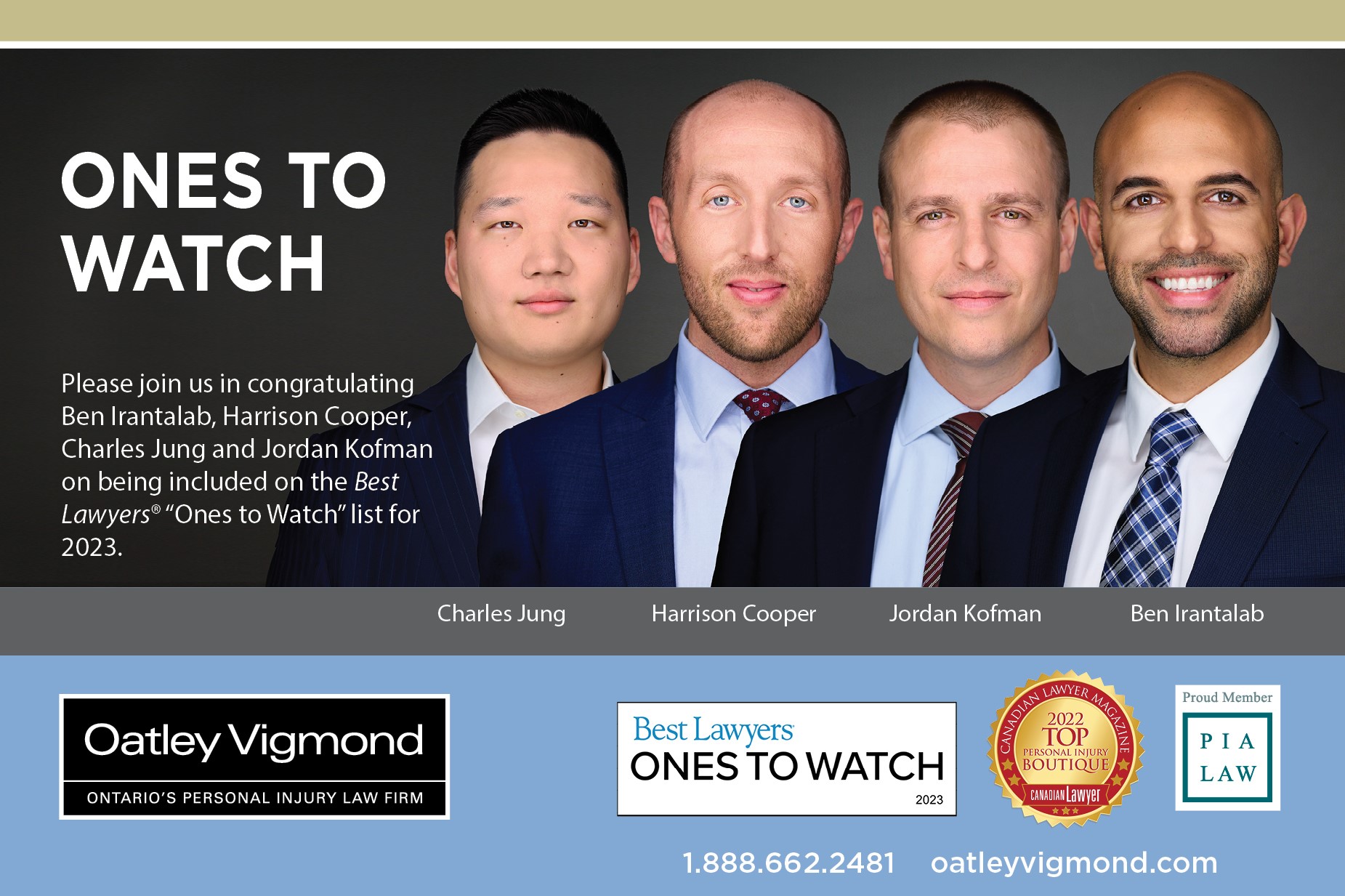 Four Oatley Vigmond Associates Named “Ones To Watch” By Best Lawyers® for 2023