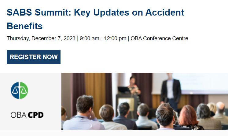 SABS Summit: Key Updates on Accident Benefits