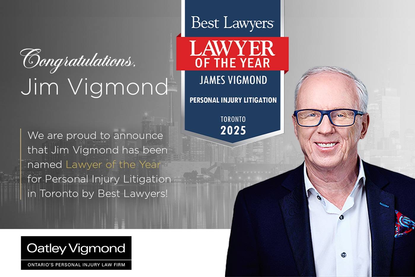 Jim Vigmond Named 2025 Lawyer of the Year: A Catalyst in Personal Injury Law