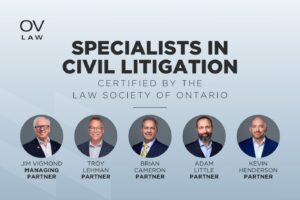 Certified Specialists in Civil Litigation, Partners at Oatley Vigmond Ontario's Personal Injury Law Firm